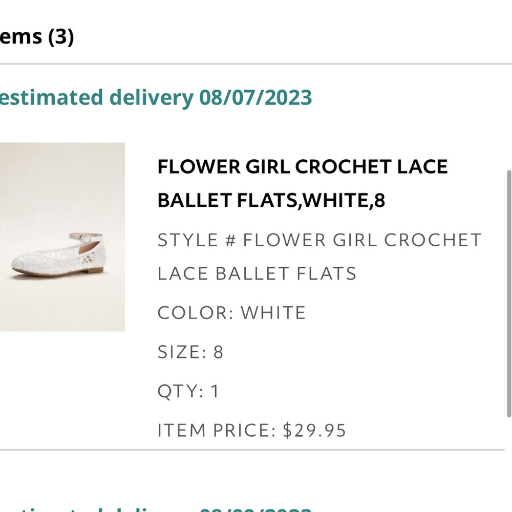 Worn once flower girl shoes